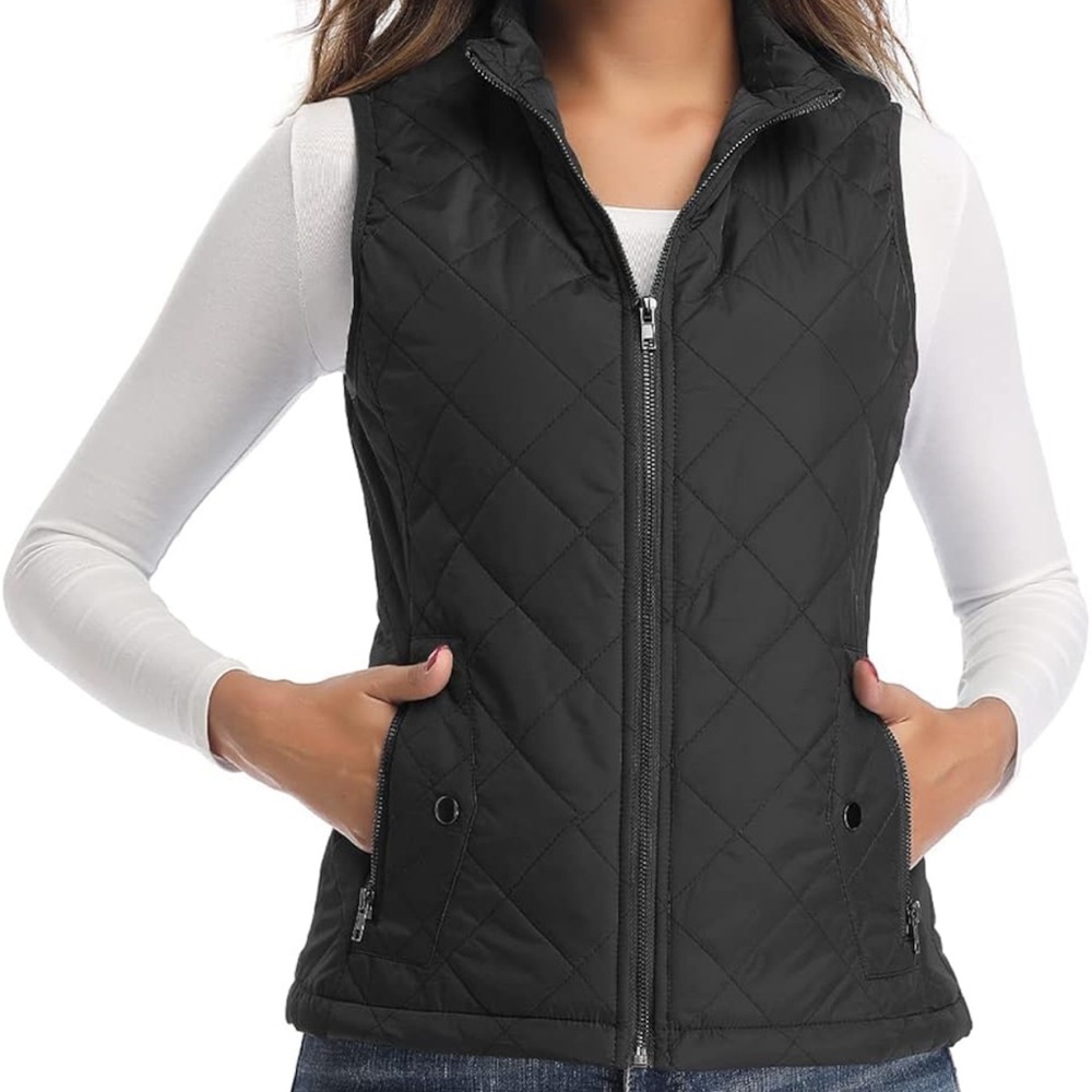 Black Quilted Vest